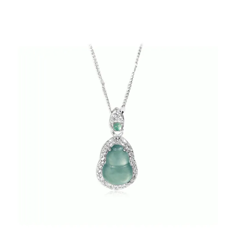 Bermuda Eyes Ice Glutinous Jadeite Necklaces Women's-0