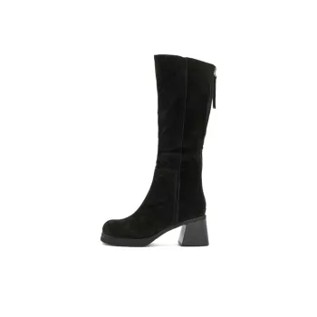 Little Sue Knee high Boots Women's Black/Milk Tea