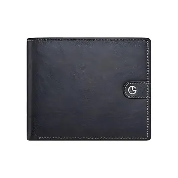 GOLDLION Top Grain Genuine Leather Wallet Men's Black