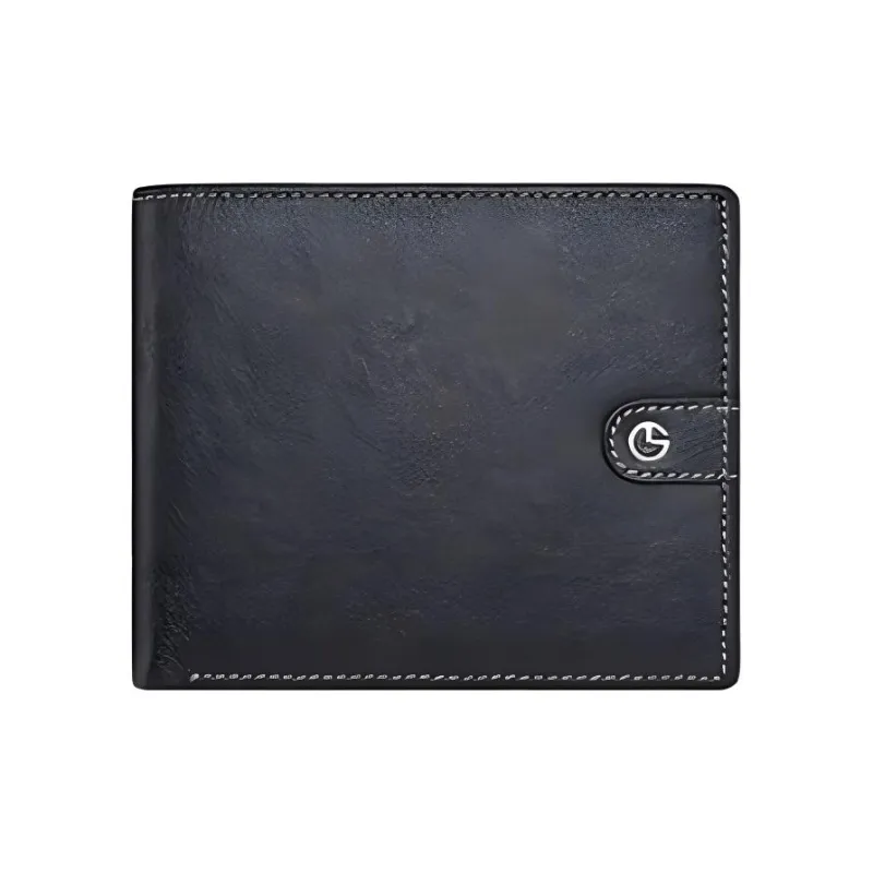 GOLDLION Top Grain Genuine Leather Wallet Men's Black-0