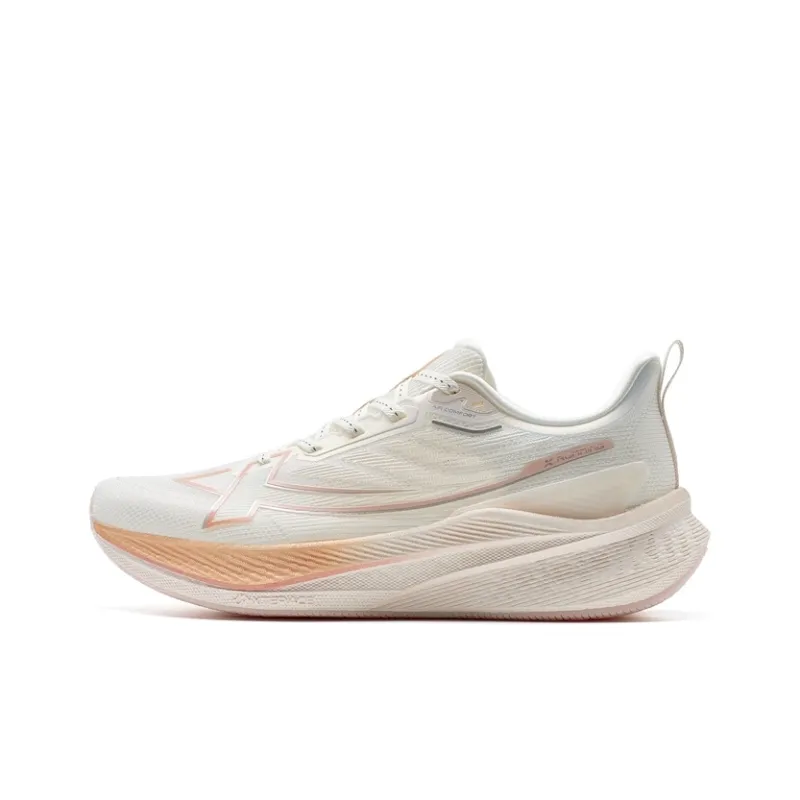 XTEP 2000km 3.0 Running Shoes Women's Low Top Sail White/Pure Pink/Cherry Blossom Pink-0