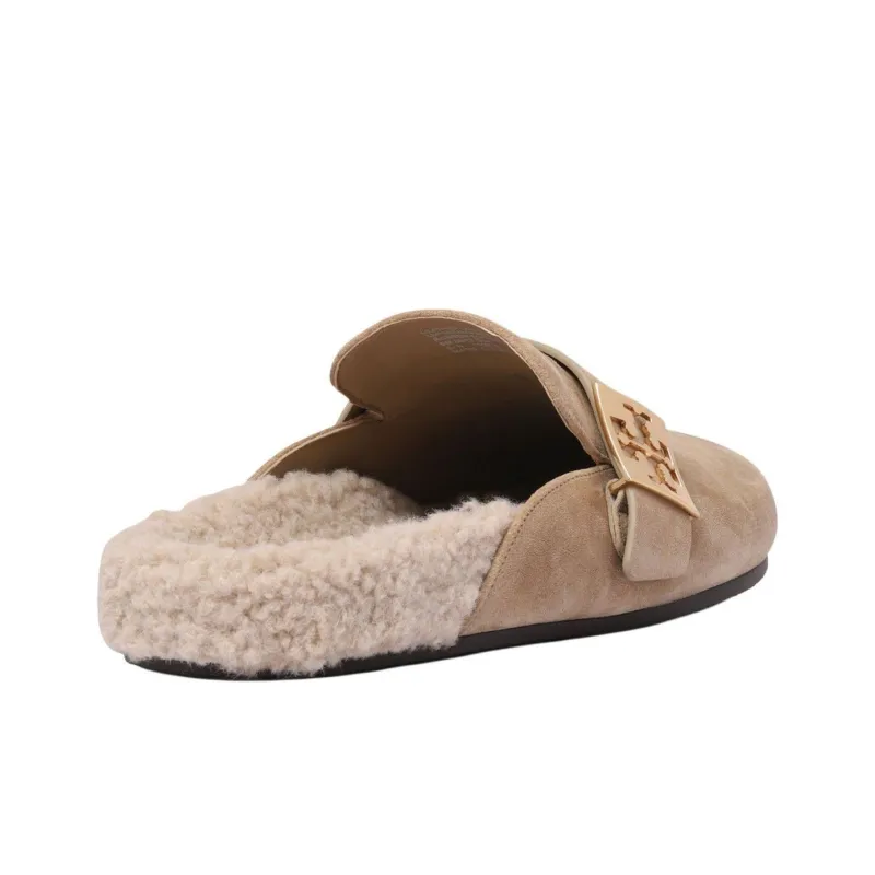 TORY BURCH Slip Resistant Closed Toe Slippers Women's Khaki-4