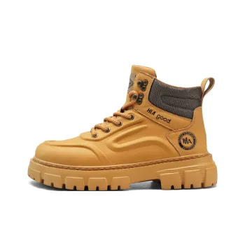 HLA Martin Boots Men Black/Khaki/Earth Yellow