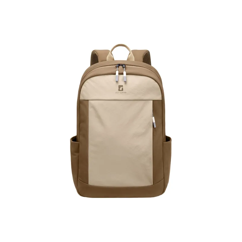 GOLF Fabric Backpack Large Size Unisex Ecru With Black/Macaron Tea Brown-5