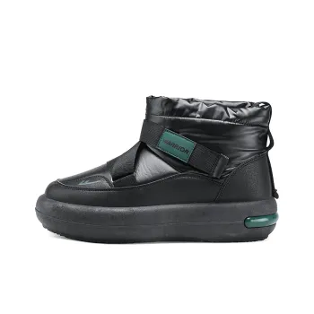 Warrior Warm Coverage Height Increasing Wear Resistant Slip Resistant Short Snow Boots Men's Black