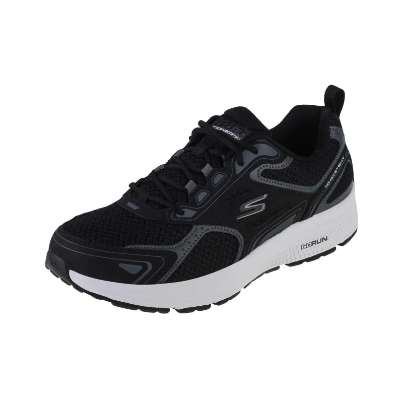 Skechers Go Run Consistent Anti Slip Wear Resistant Low Top Casual Running Shoes Men's Black-0