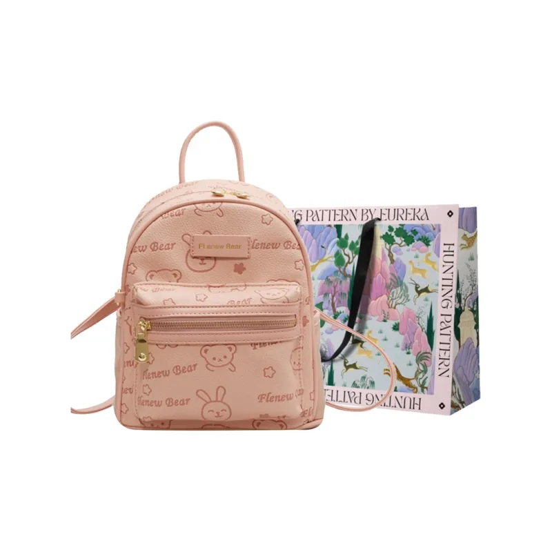 BLAKE FLEETO PU Backpack Women's Ecru/Black/Pink-24