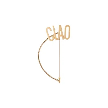 MOSCHINO Maxi Pin With Ciao Chain