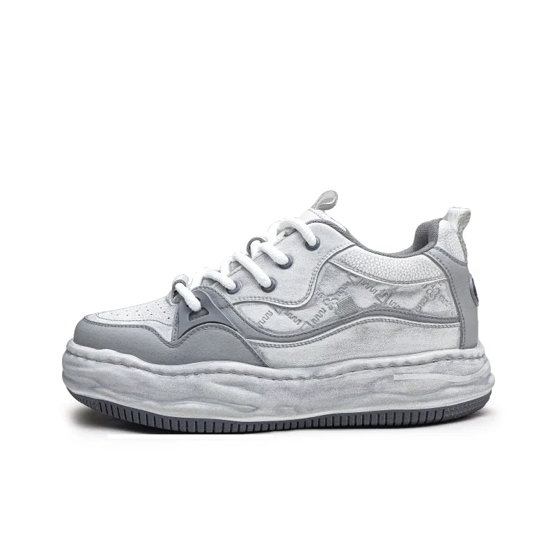 JIETEGONGYANG Cushioned Anti Slip Wear Resistant Waterproof Breathable Height Increasing Low Top Skateboard Shoes Men's-9