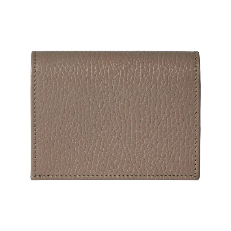 GUCCI GG Marmont Leather Card Holder Trumpets Women's Taupe-2