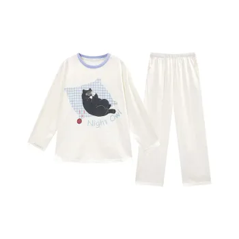 GUKOO Pajama Set Women's Elegant White