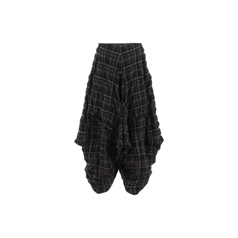 Yohji Yamamoto LIMI Feu FW24 Casual Pants Women's Brown-1
