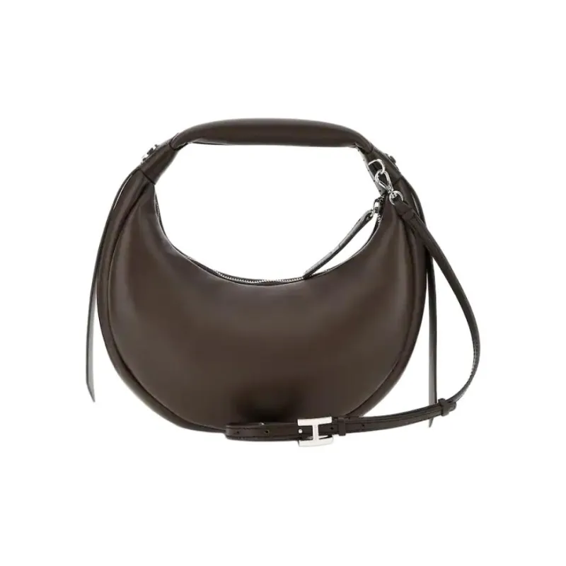 HOGAN Nappa Leather One Shoulder Handbags Medium Size Women's Brown-3