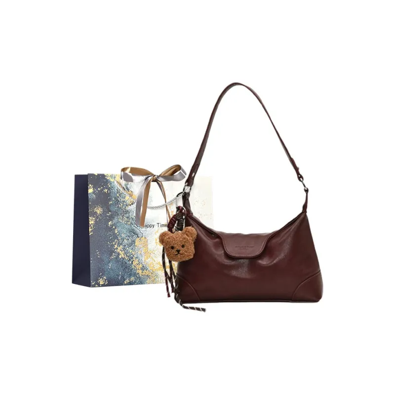 Iman's House PU Shoulder Bag Regular Women's Brown/Coffee/Burgundy/Black-9