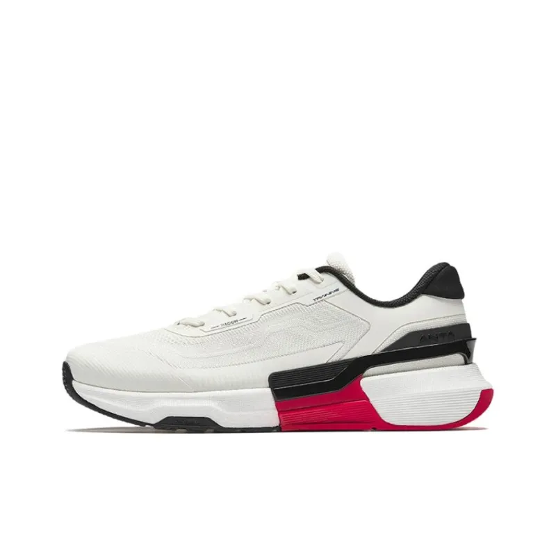CHAOJIANTA Slip Resistant And Abrasion Resistant Coverage Low Top Training Shoes Men's White Black Red-0