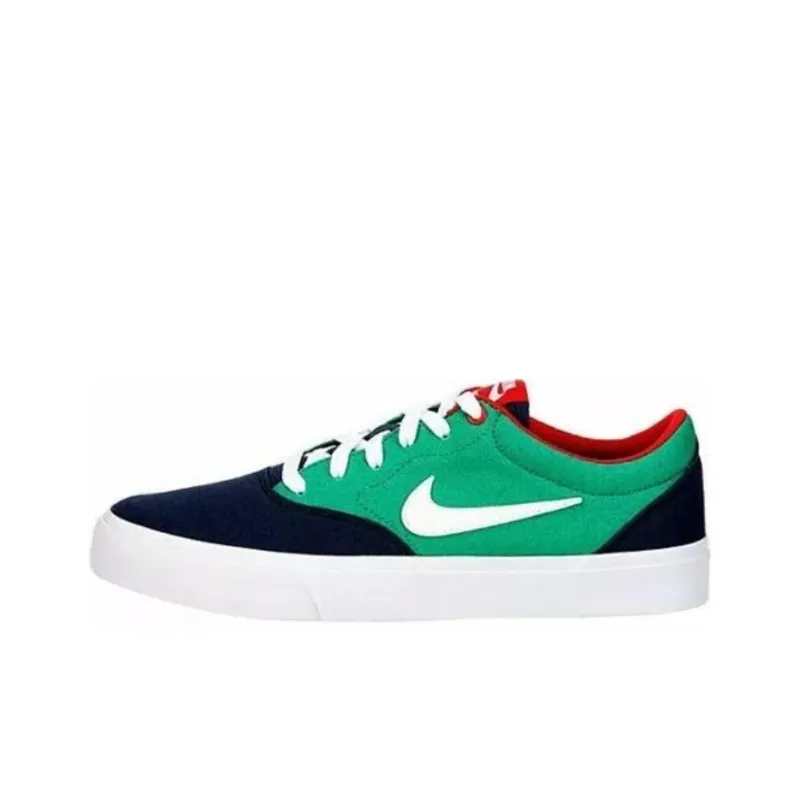 Nike SB Charge Anti Slip Wear Resistant Low Top Skateboard Shoes Men's Green Blue-0