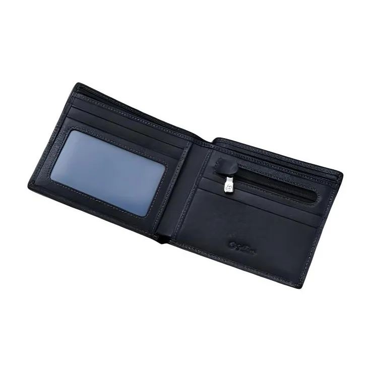 GOLDLION Top Grain Genuine Leather Wallet Men's Black-3