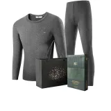 Crew Neck Clothing Sets (Dark Heather Gray) Thickened and Fleece-Lined/Invisible Seams