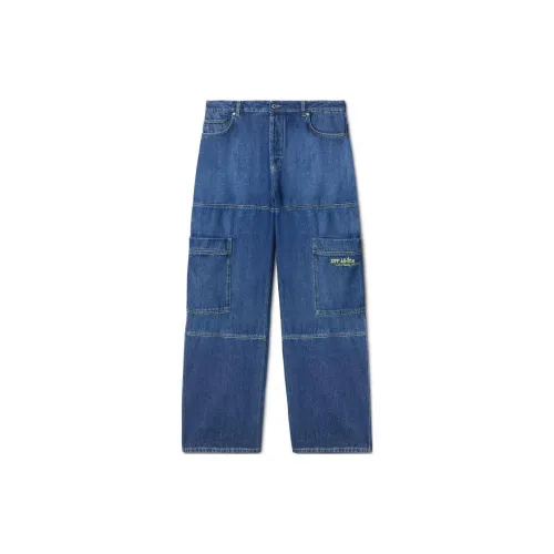 OFF WHITE Irregular Logo Embroidered Jeans