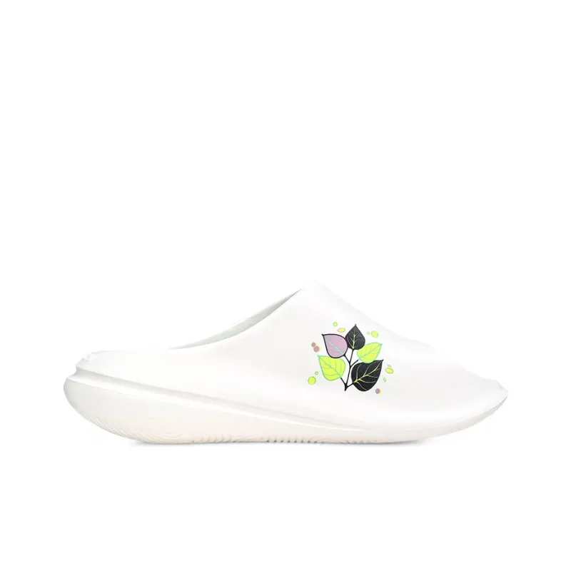 PEAK Very Small Fat Drag Slide Slippers Men's White Green-1