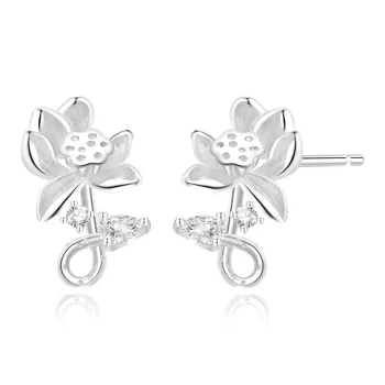 MOLADY S999 Fine Silver Stud Earrings Women's