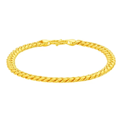 ZHOU LIU FU Fashion Versatile Luxury Jewelry Solid Gold Priced In Gram Gold Bracelet Women's