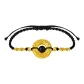 Cut-Out Filigree Ruyi Buckle Black Cord Bracelet