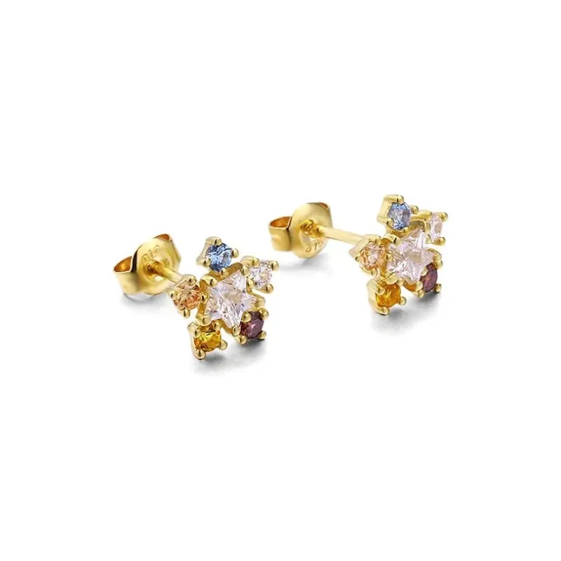 Kim Heng Hee 9K Gold Stud Earrings Women's-1