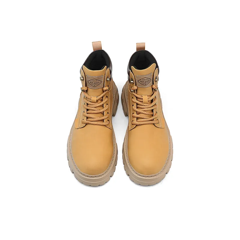 HLA Martin Boots Men Black/Earth Yellow/Dark Brown-8