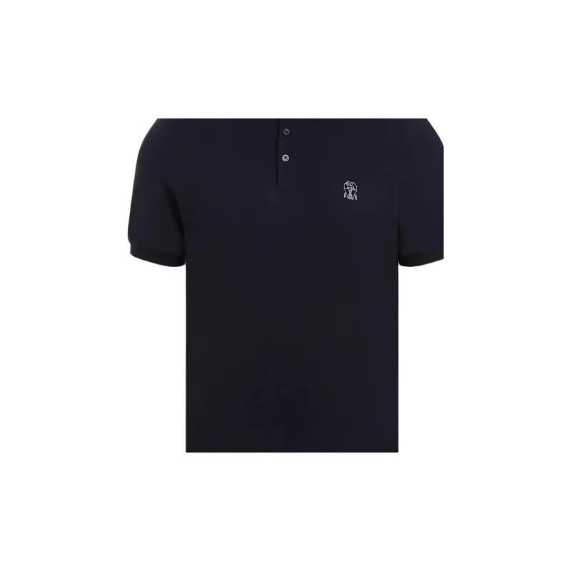 Brunello Cucinelli Logo Embroidered Polo Shirt-3