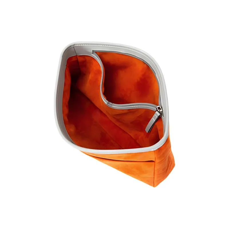 OMTO Fabric With Synthetic Leather Tote Bag Shopping Bag Liner Bag Storage Bag Clutch Regular Unisex Orange-4