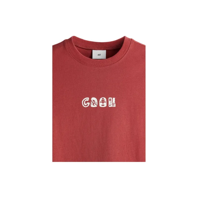 H&M New Year Tank Tops Men Dark Orange/Origin-3