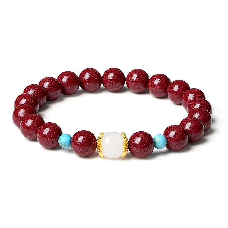 YFANXI Reconstructed Cinnabar Bracelets Women's-0