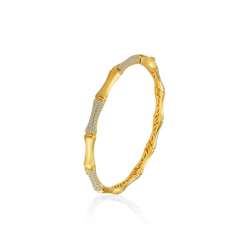 FUNNXI Rhodium Plated S925 Silver Gold Bangles Women's-2