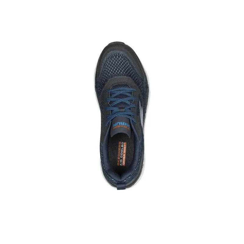Skechers Max Cushioning Slip-Resistant Breathable Low-Top Casual Running Shoes Men's Blue Extra Wide Fit-3