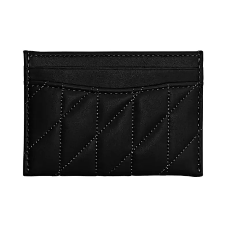 COACH EssentialPillow Nappa Leather Card Holder Mini Women's Black-1