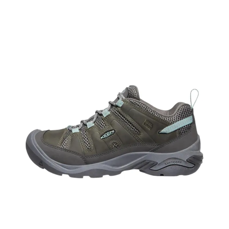 KEEN Circadia Vent Anti-Slip Wear-Resistant Low-Top Trekking Shoes Women's Gray Green-0