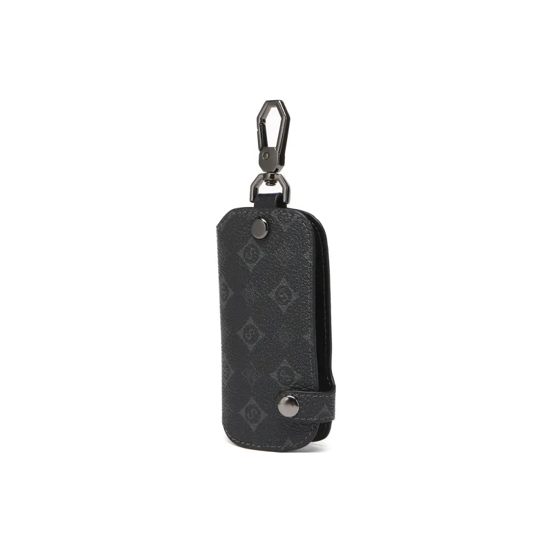 SEPTWOLVES Artificial Leather Key Pouch Men's Black-1