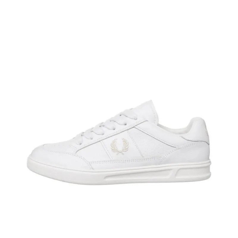 FRED PERRY SAPATILHAS Abrasion Resistant Low Top Skateboard Shoes Men's White-0