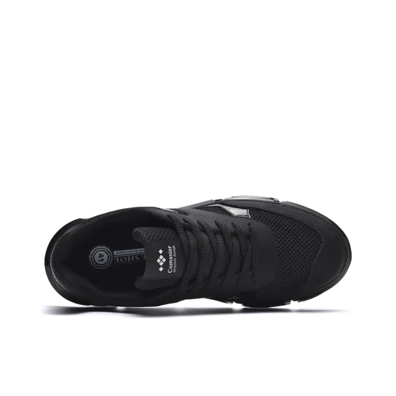 Comanier Cushioned Slip Resistant Breathable Height Increasing Low Top Casual Shoes Men's-4