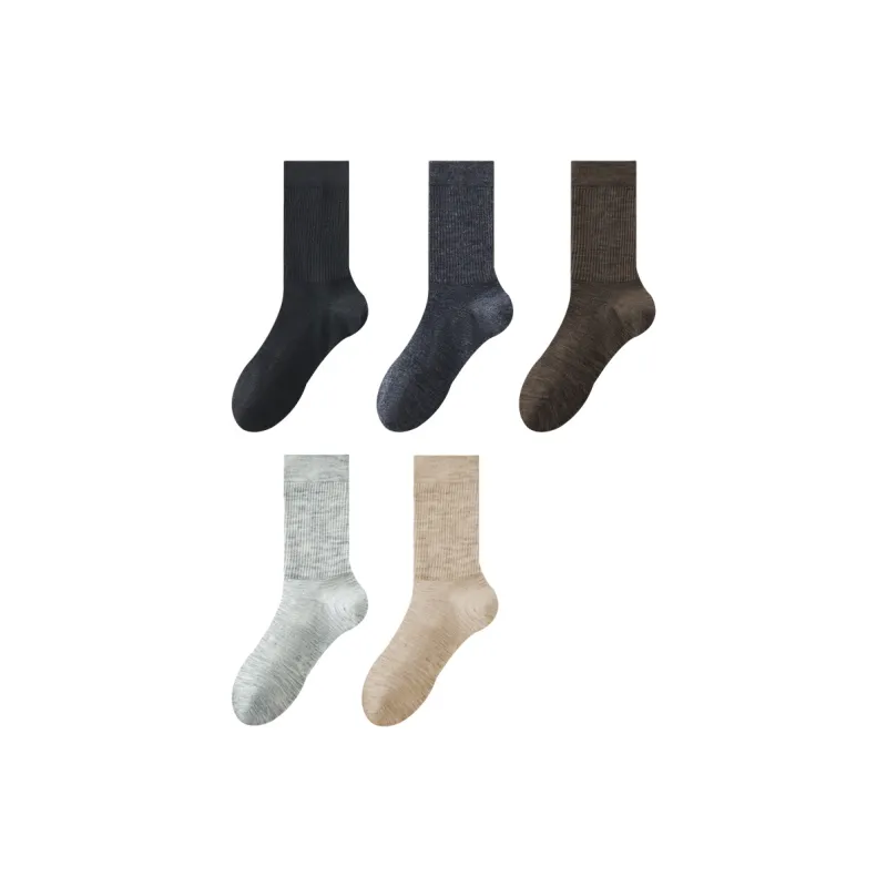 H YXIANG Mid Calf Socks Women's 5 Pack-0