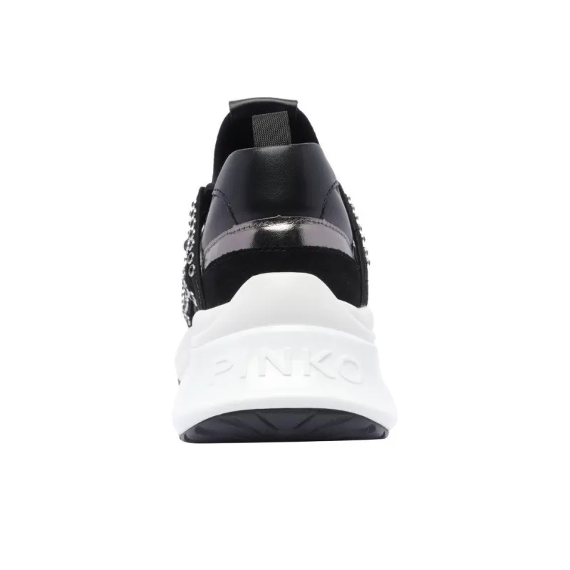 PINKO Stud Detailed Lace Up Sneakers Women's-4