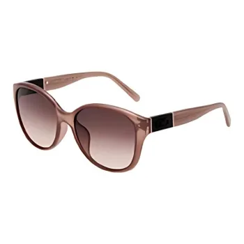 FERRAGAMO Plate Frame Oval Sunglasses Unisex Brown