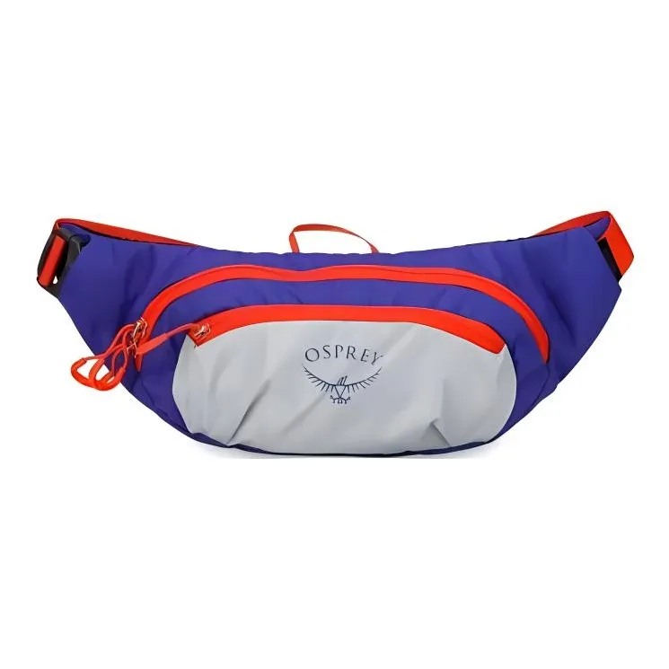 OSPREY Recycled Polyester One Shoulder Crossbody Fanny Pack Unisex Silver-1