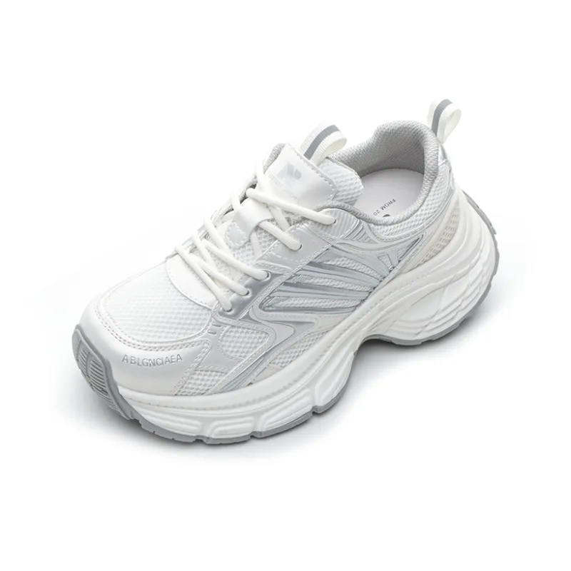 BENZI Anti Slip Wear Resistant Breathable Lightweight Height Increasing Low Top Chunky Sneakers Women's-6