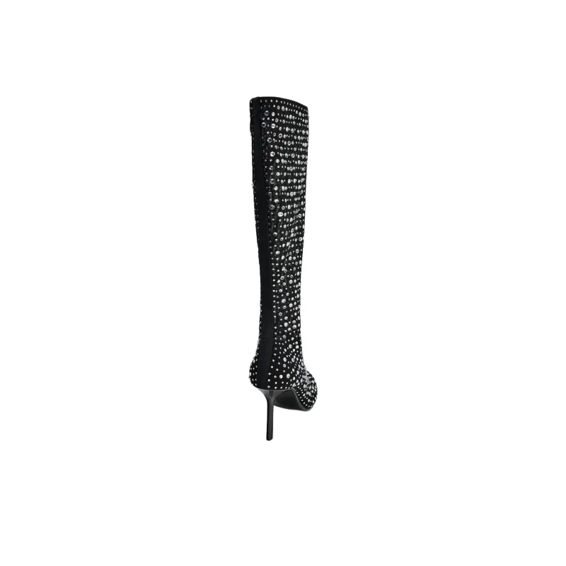 ZARA Knee high Boots Women's Black-4