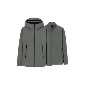 Anta Waterproof, Windproof, Breathable, Abrasion Resistant, Thermal Windbreaker Jacket Men's Morning Mist Green