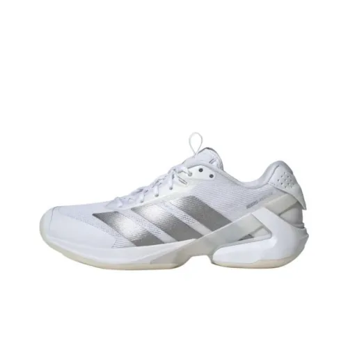 Adidas Adizero Ubersonic Anti Slip Wear Resistant Low Top Tennis Shoes Women's White Silver