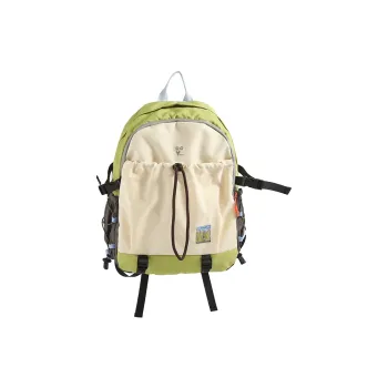 BAODIDAISHU Nylon Fabric Backpacks Unisex Green/Brown