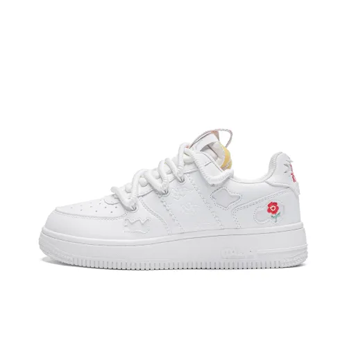 Kappa Back to Back Slip Resistant, Abrasion Resistant, Lightweight, Breathable Low Top Skateboard Shoes Women's White